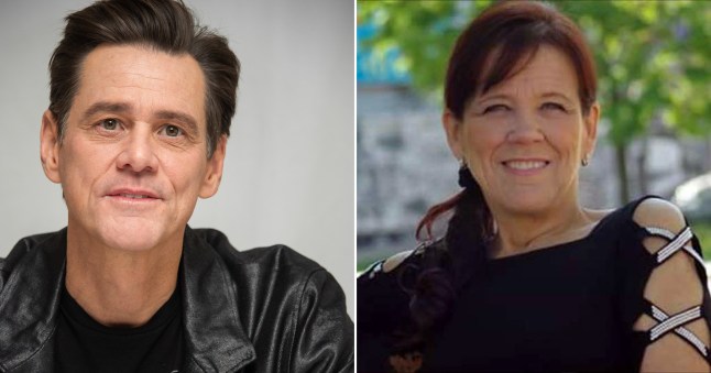 Compilation image of Jim Carrey and his sister Rita Carrey