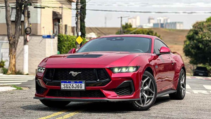 Ford Mustang GT 2024 -  (crédito: Foto: Luiz Forelli/Vrum/EM)