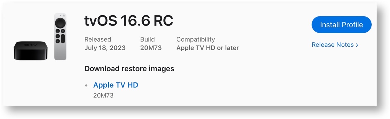 TvOS 16 6 RC