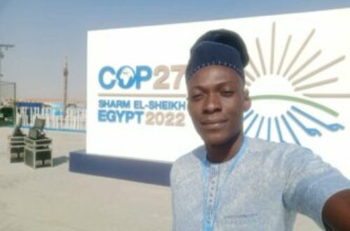 Article : COP 27 : Razaki Sabi Zingui parle de la participation du Réseau Béninois du Parlement Mondial de la Jeunesse pour l’Eau en Egypte