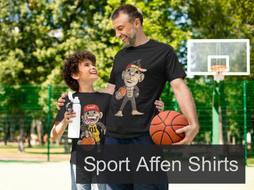 Sportliche Affen Shirts Humor