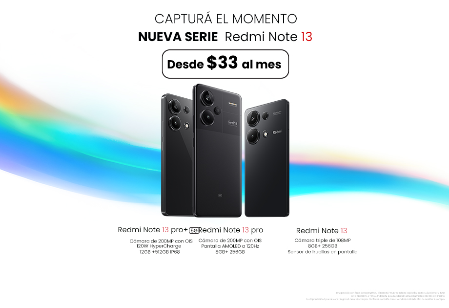 Capturá el momento nueva serie Redmi Note 13