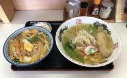 八幡のすしべん 高柳店　カツ丼+和風ラーメン