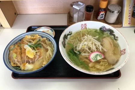 八幡のすしべん 高柳店　カツ丼+和風ラーメン