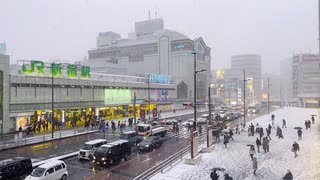 東京散歩 - 東京の初雪（新宿）