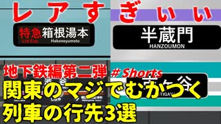 【地下鉄第二弾】地下鉄のまじでめったに見ることができないレア行先3選【東京メトロ】【ゆっくり解説】#Shorts