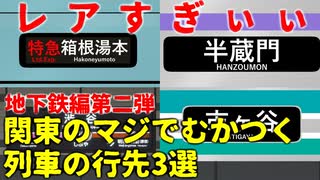 【地下鉄第二弾】地下鉄のまじでめったに見ることができないレア行先3選【東京メトロ】【ゆっくり解説】