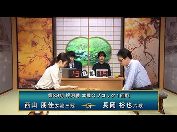 【最速配信】第33期 銀河戦  本戦Cブロック 1回戦 長岡裕也六段 vs 西山朋佳女流三冠