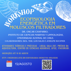 Workshop: 'Ecofisiologia energética em moluscos filtradores' @ Sala 207 do prédio da Engenharia de Aquicultura do CCA