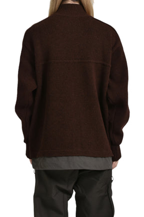 FELTED KNIT JACKET / RUSTY BRW 12