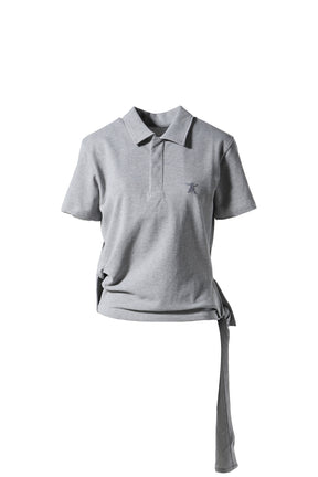 TRIM POLO T-SHIRT / GRY