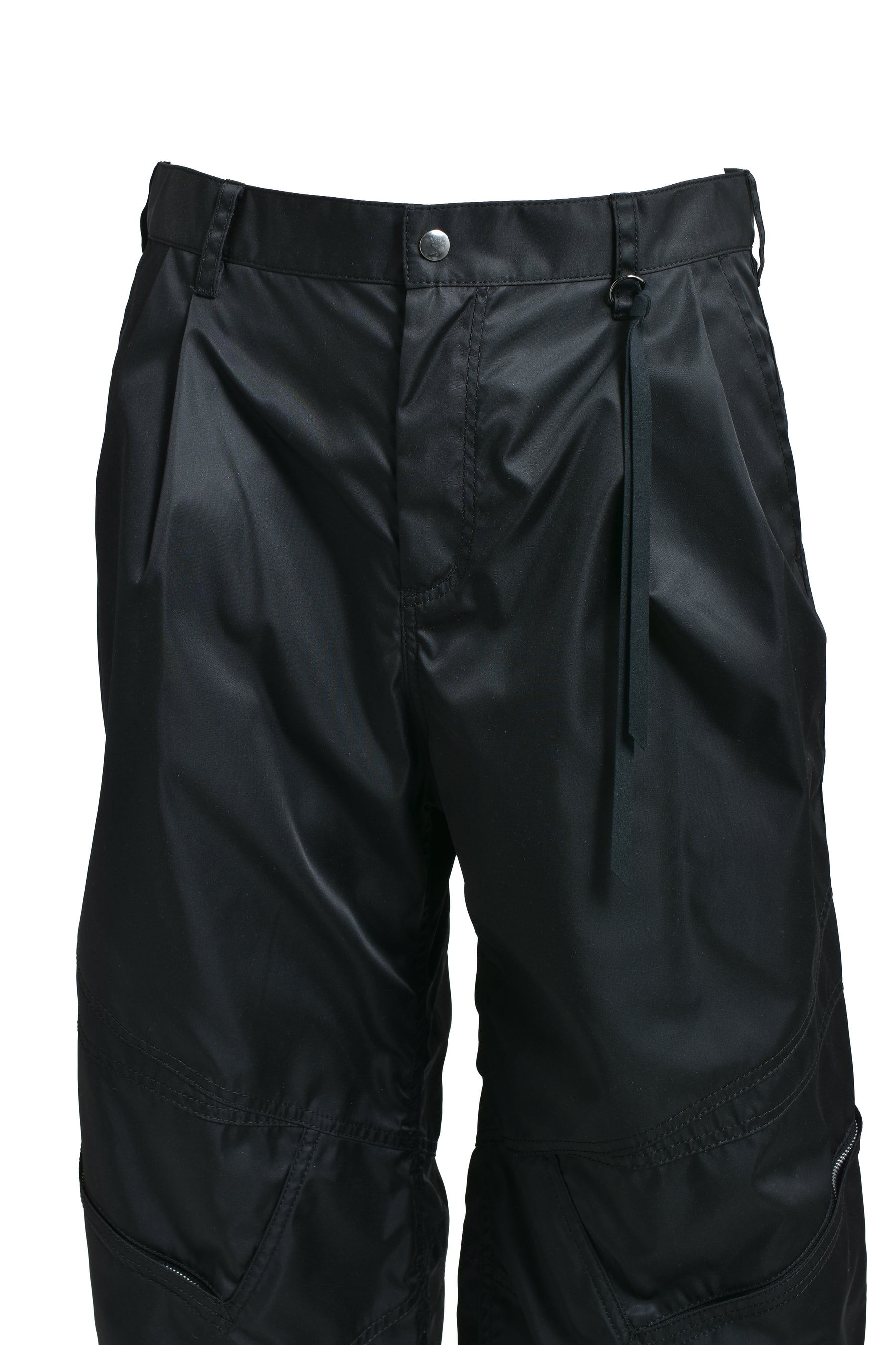 NYLON TRACK PANTS / BLK