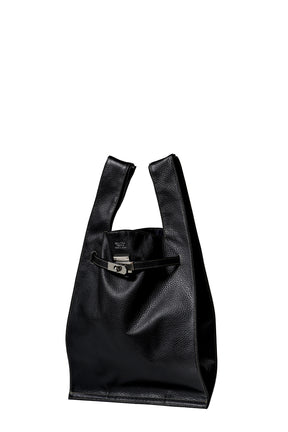 LARGE MARKET BAG IN SHRINK LEATHER / BLK