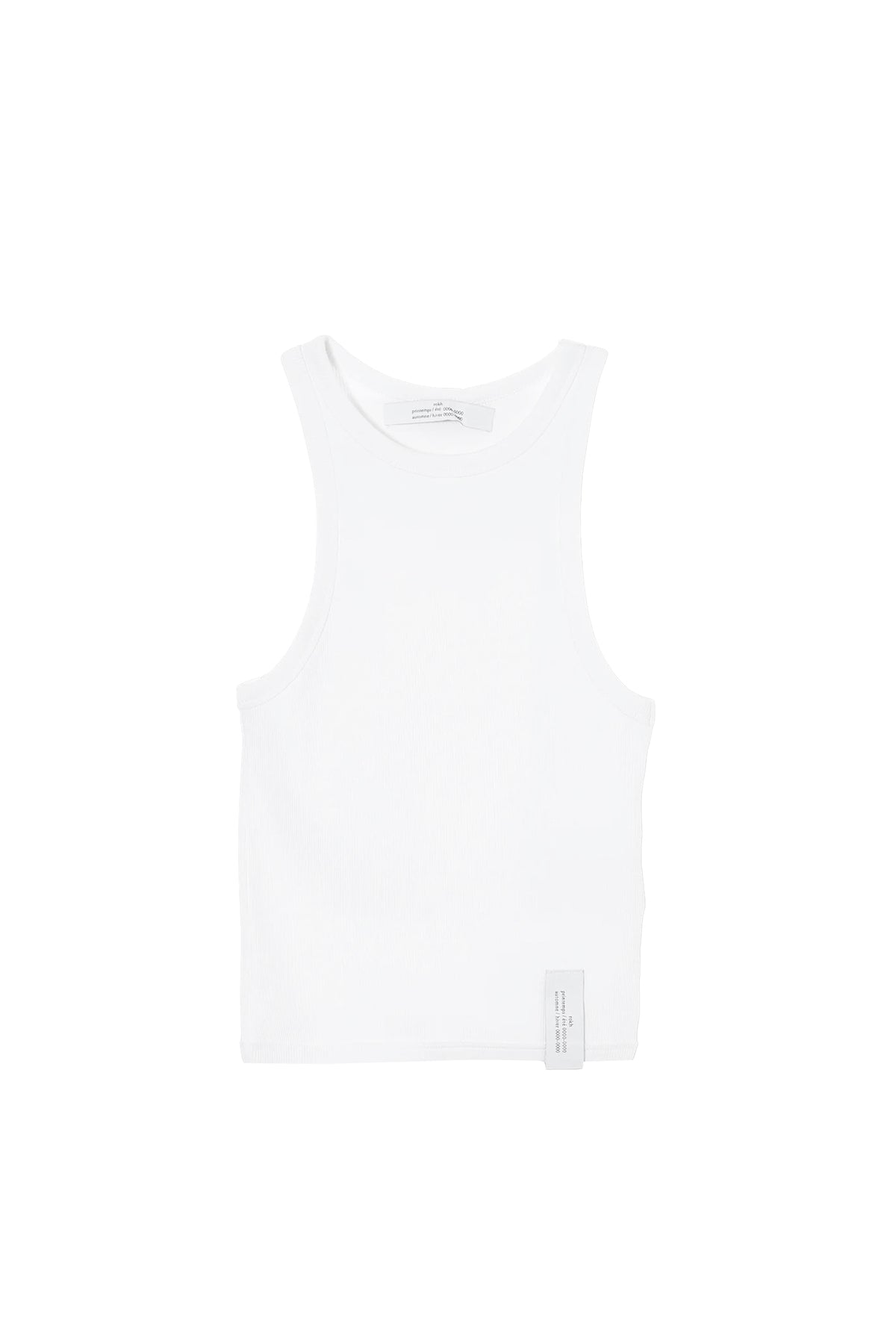 RIBBED CROPPED TANK TOP - WHITE / WHT