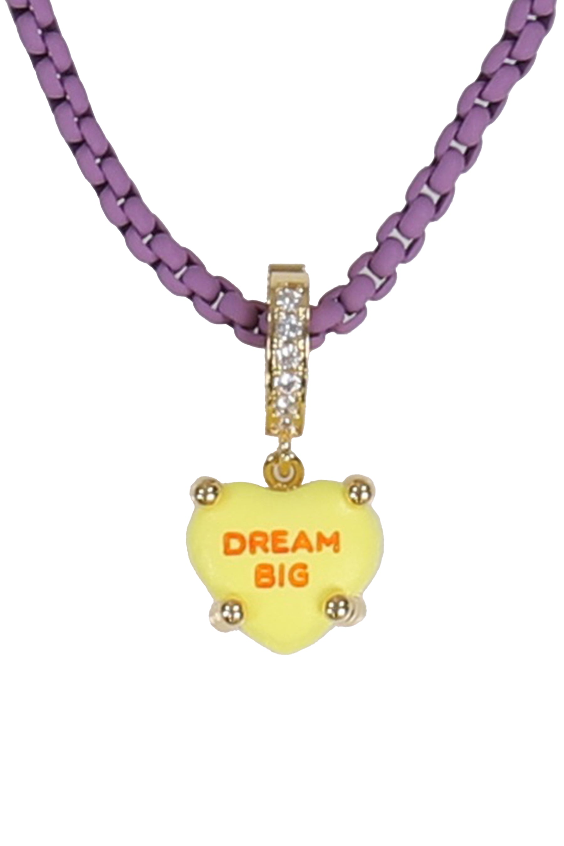 S2 TEXT CANDY NECKLACE / LAVENDER YEL