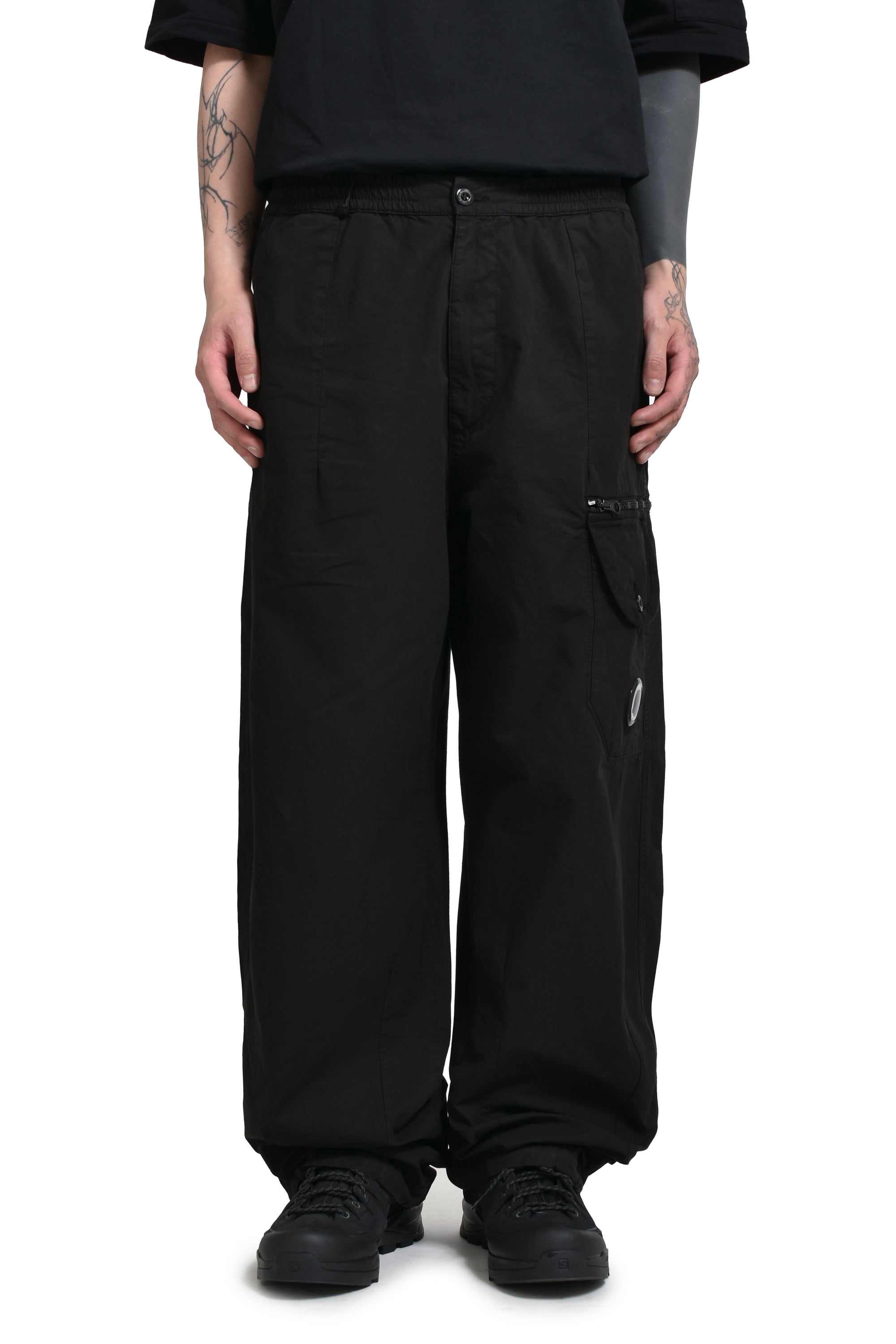 MICROREPS BOXY CARGO LENS PANTS  / BLK