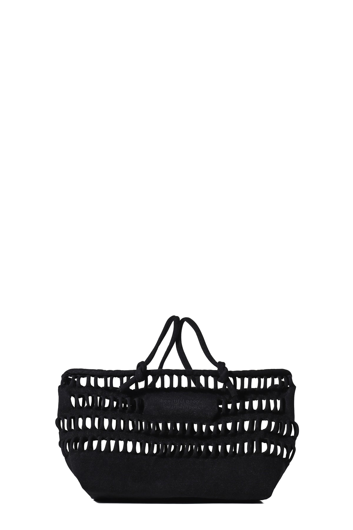 KONBU KNIT SHOPPING BUSKET BAG / BLK