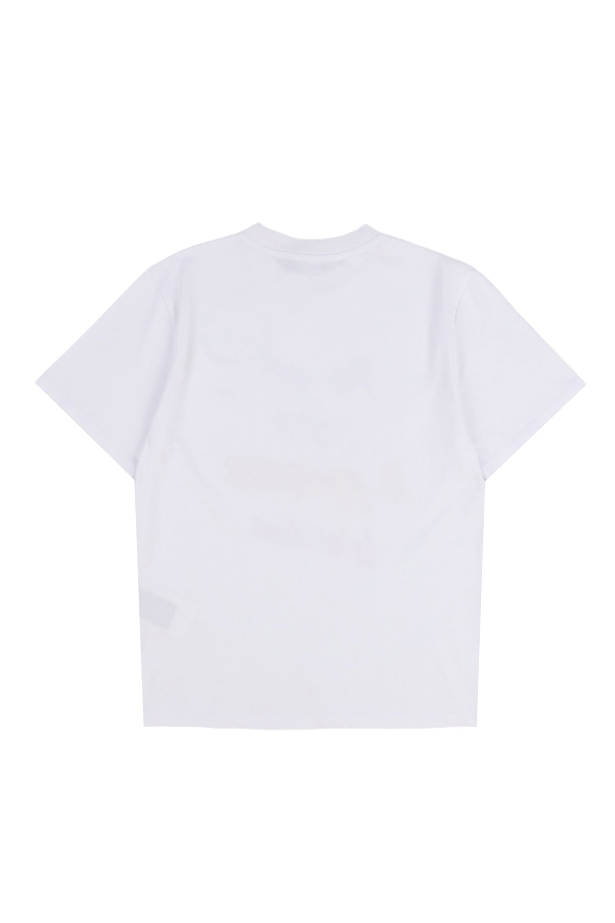 WHITE WOMENS LETTERING SLIM-FIT T-SHIRT / WHT