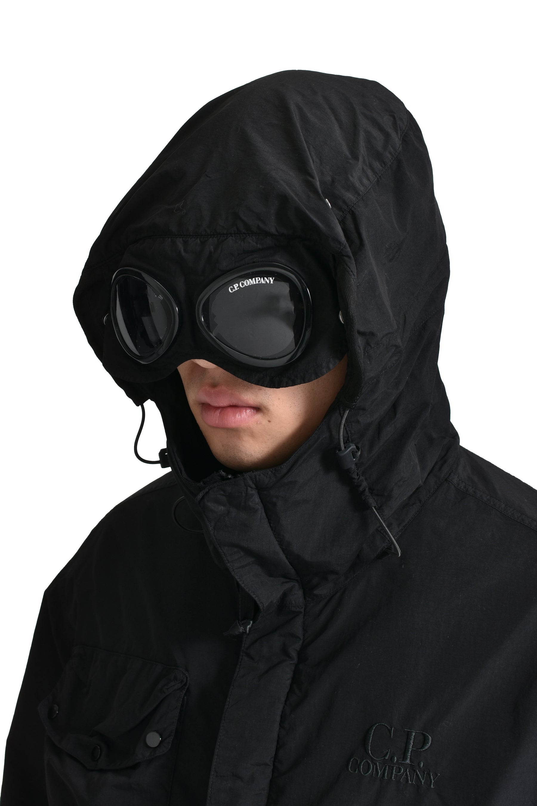 FLATT NYLON GOGGLE JACKET / BLK