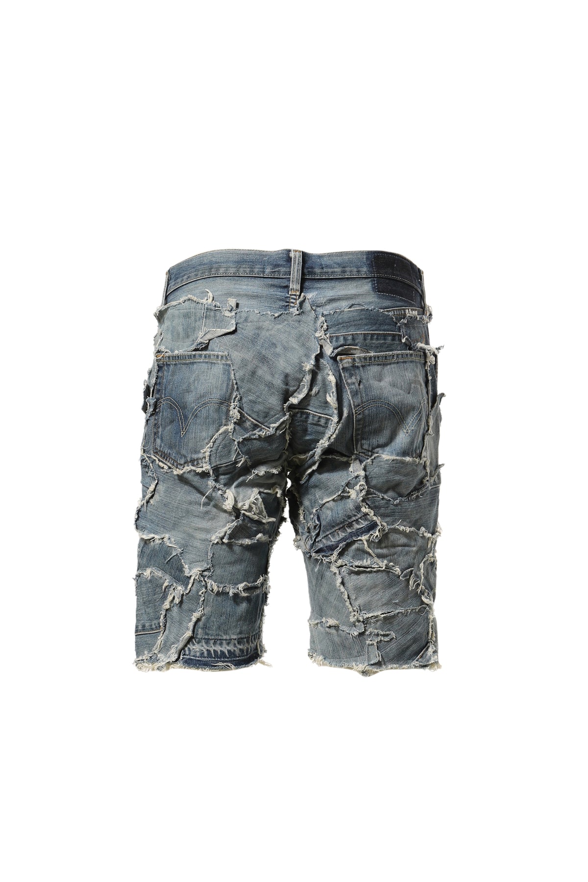 PATCHWORK DENIM SHORTS / IND