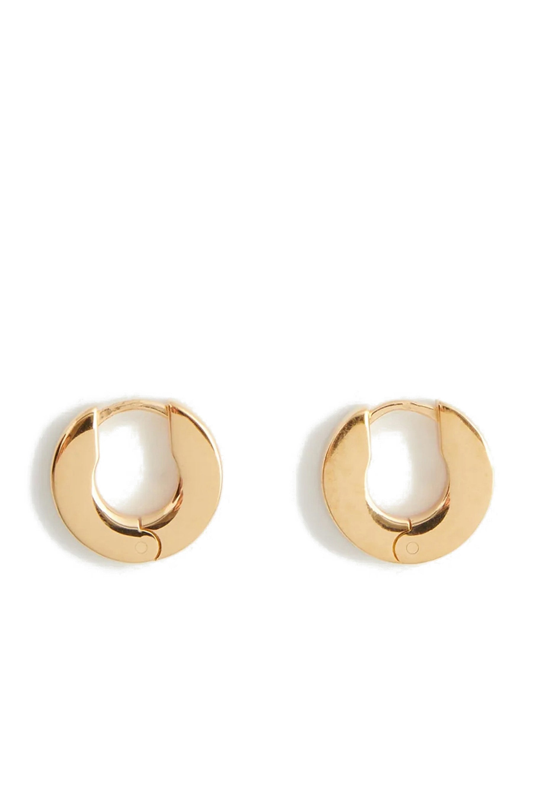 EDGE HOOP EARRINGS / GOLD