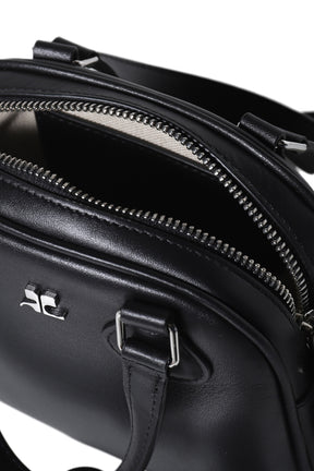 AC STUD LEATHER MINI BOWLING BAG / BLK