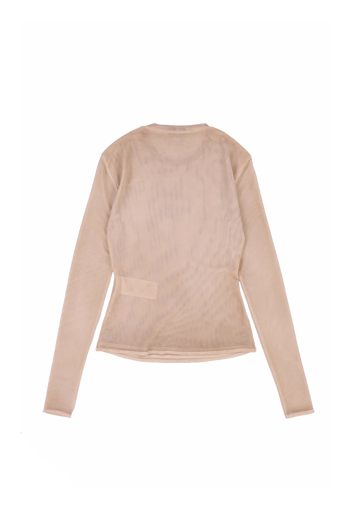 GUSA MESH LONG SLEEVE / PALE BEIGE NUDE