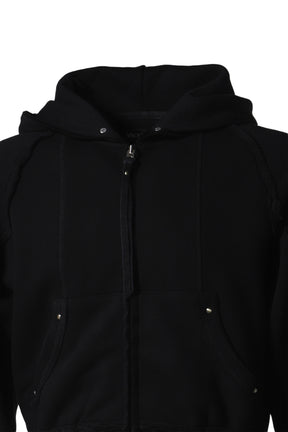 DIAS INSIDE-OUT HOOD ZIP-UP / BLK