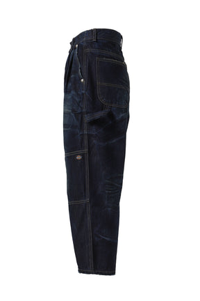 DOUBLE KNEE DENIM PANTS / BLU