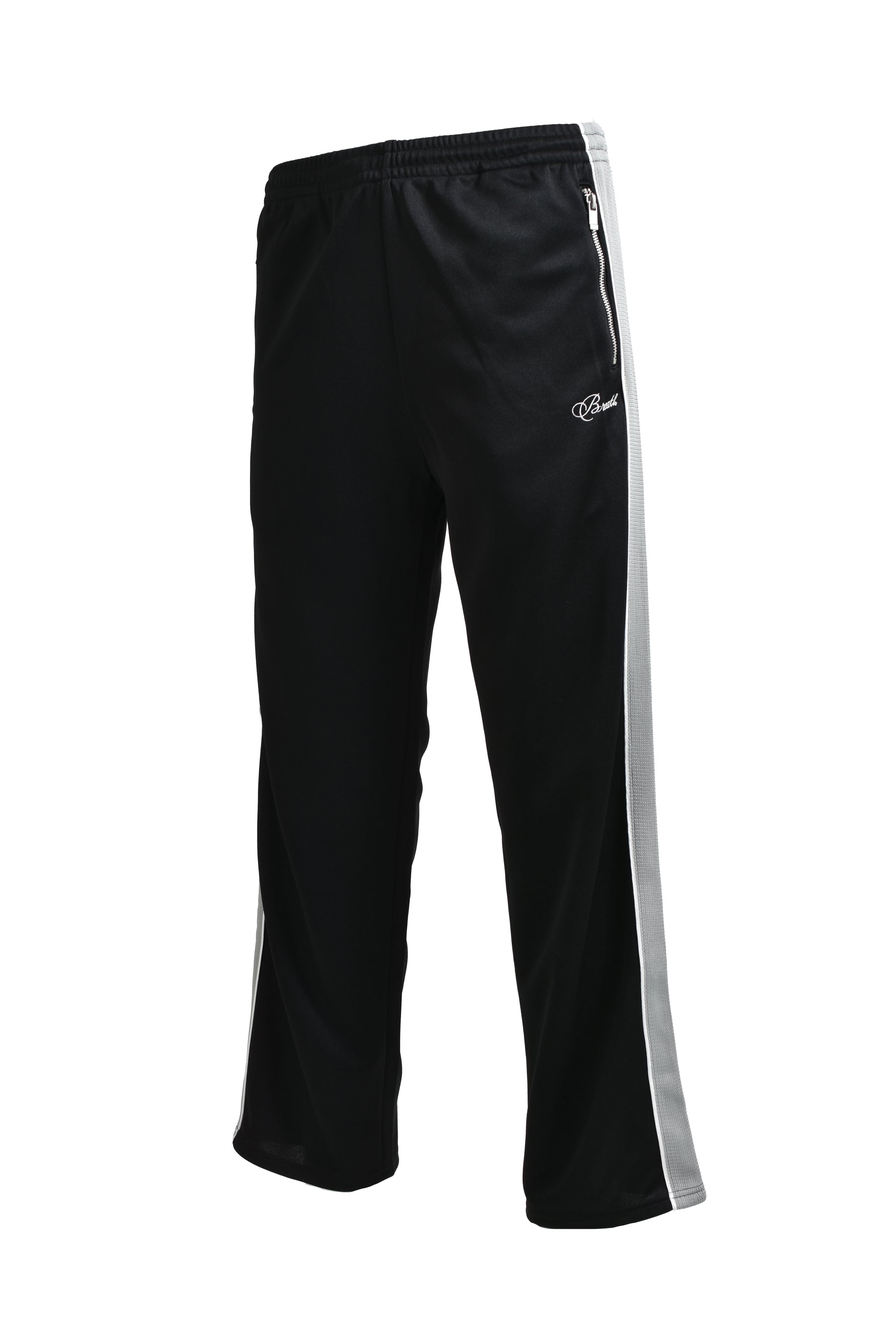 SCRIPT LOGO LINE TRACK PANTS / BLK