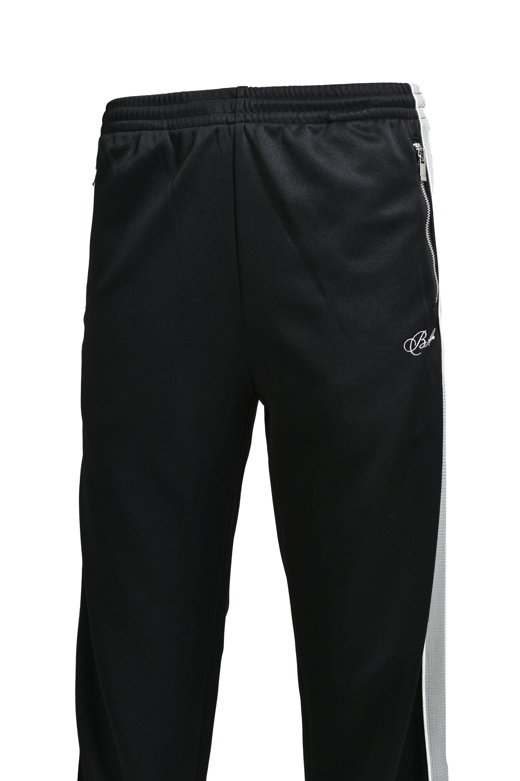 SCRIPT LOGO LINE TRACK PANTS / BLK