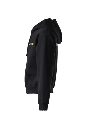 VETEMENTS.COM FITTED ZIP-UP HOODIE / BLK