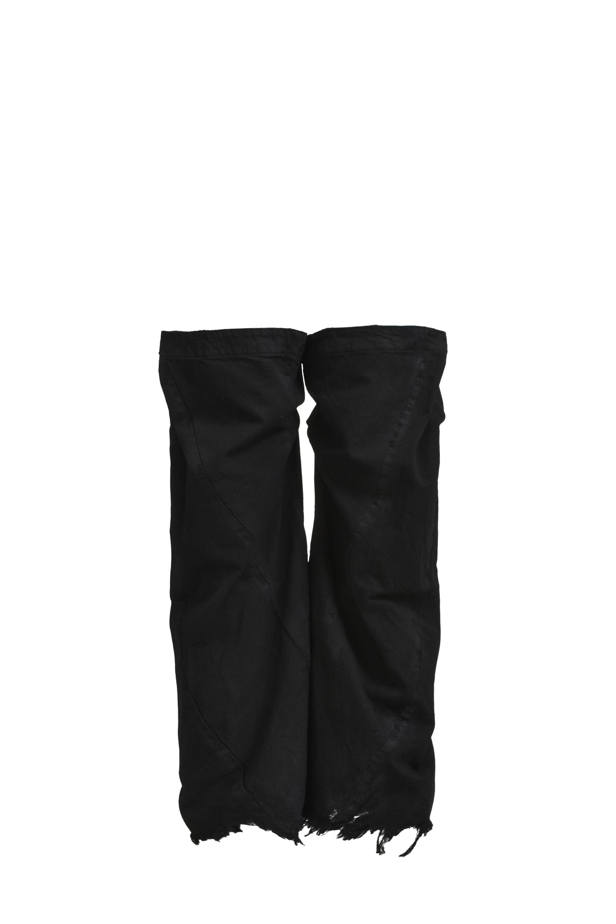 DISTRESSED DENIM LEG WARMER / BLK