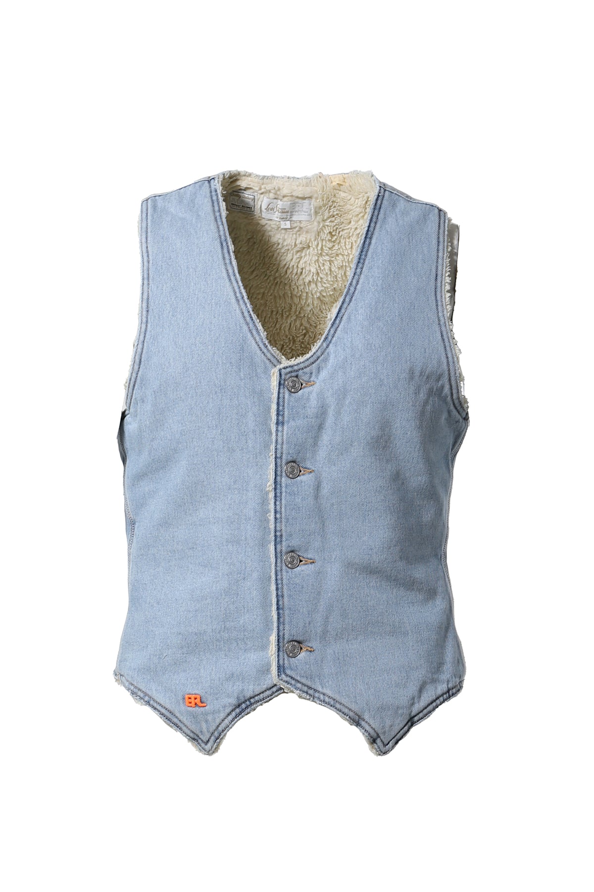 SHERPA DENIM VEST WOVEN / BLU