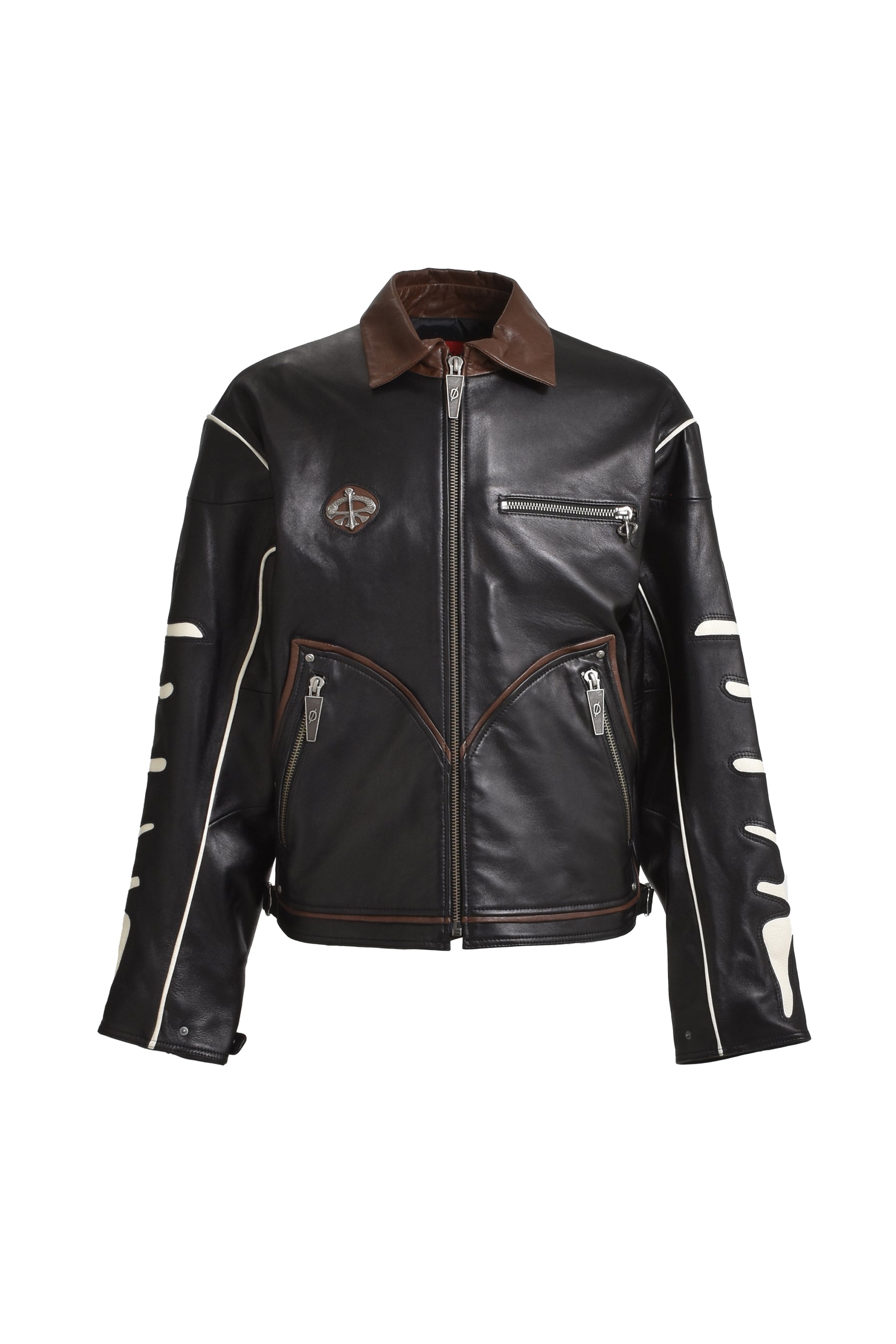 GROW OP LEATHER JACKET / BLK