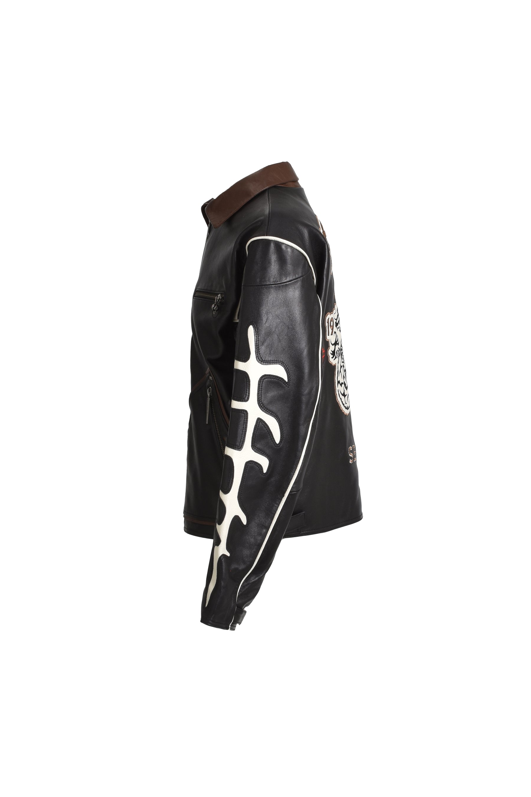 GROW OP LEATHER JACKET / BLK