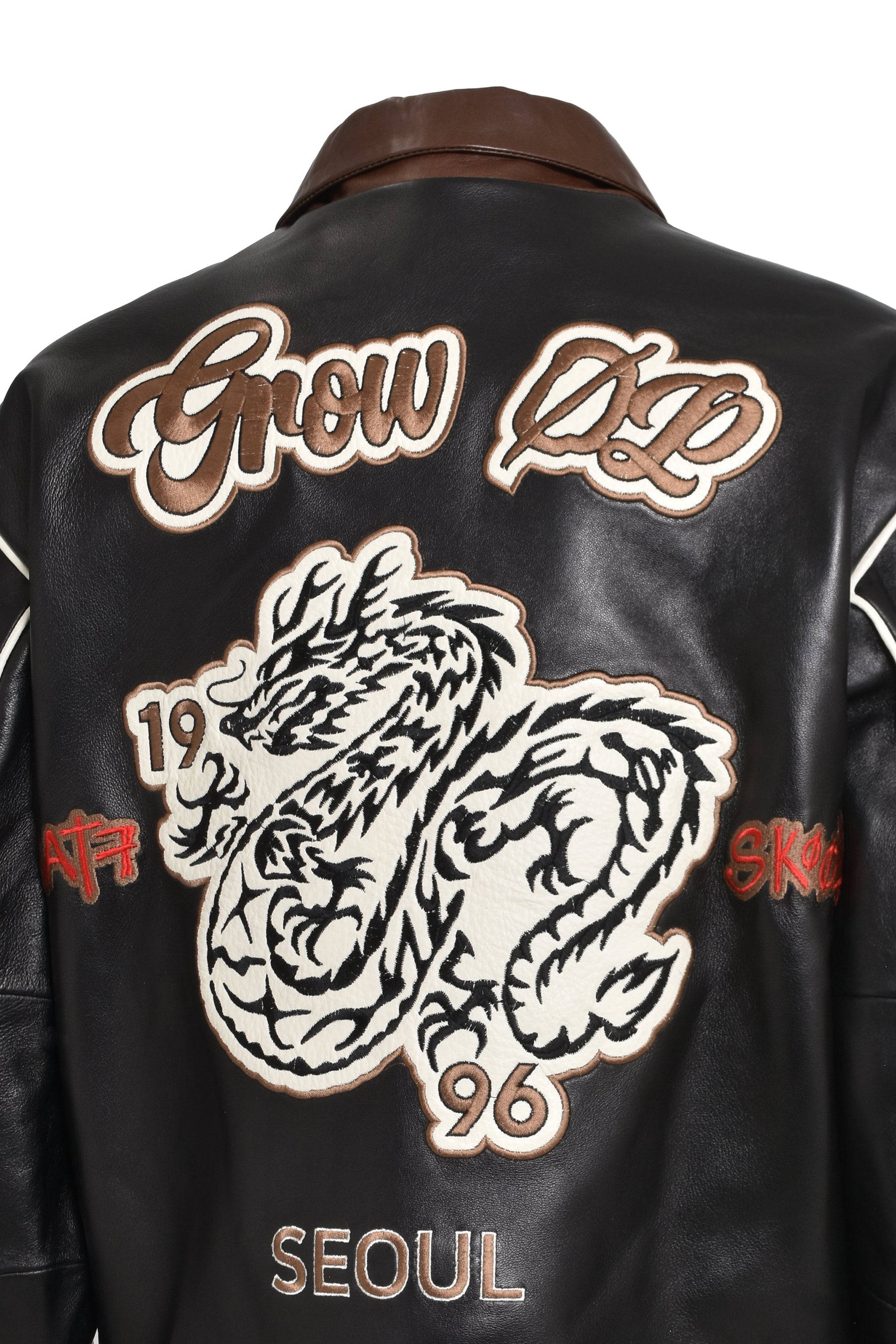 GROW OP LEATHER JACKET / BLK