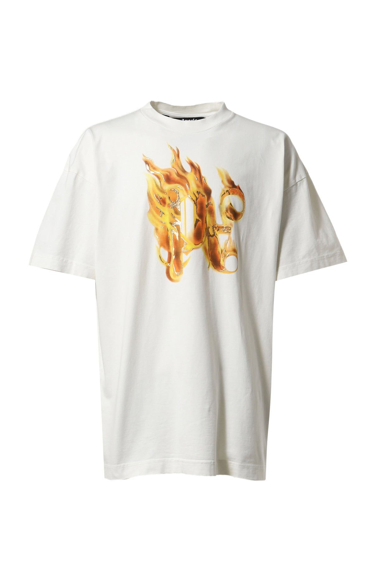 BURNING MONOGRAM TEE / OFF WHT GOLD