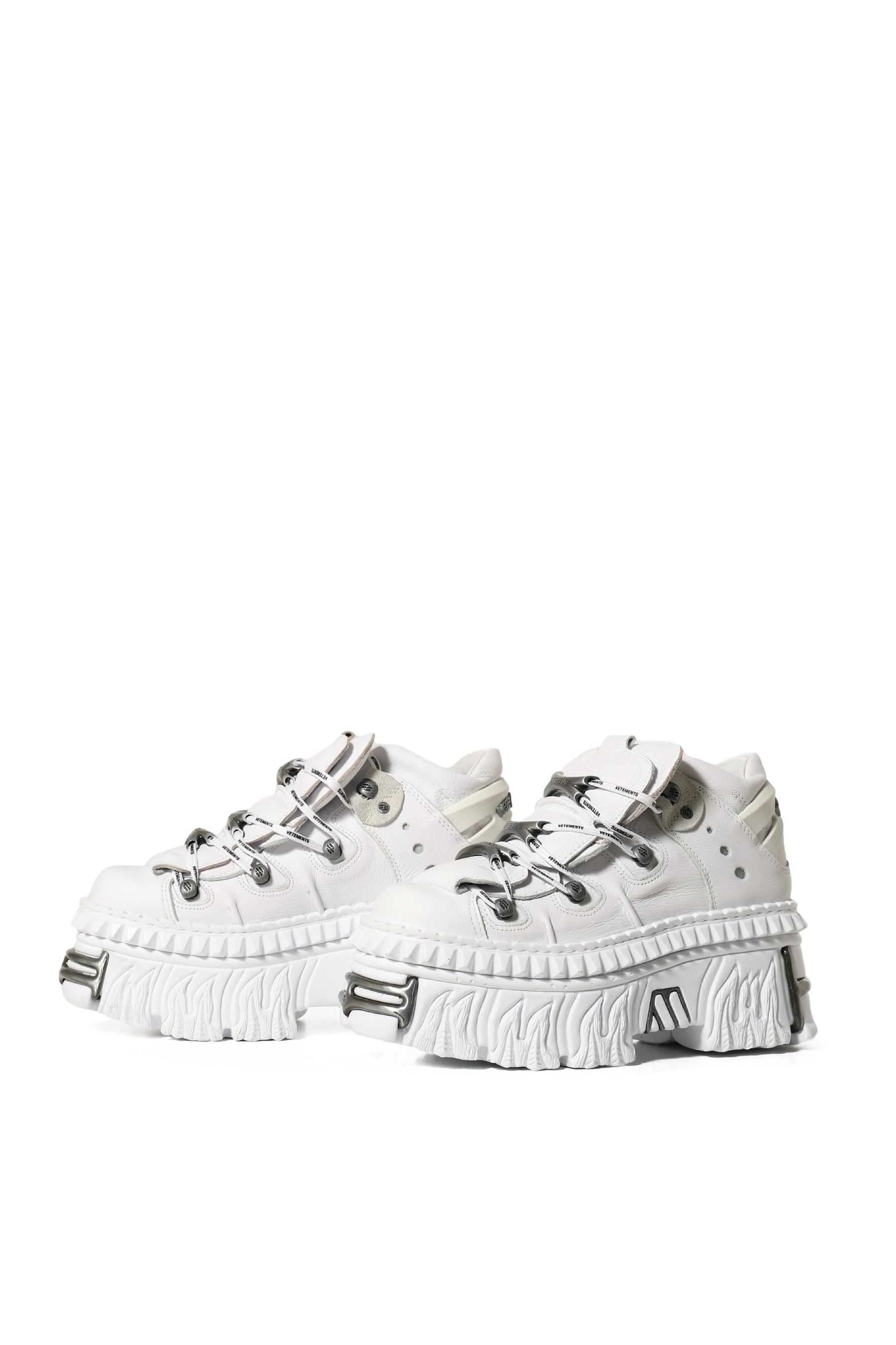 VETEMENTSXNEWROCK PLATFORM SNEAKERS / WHT