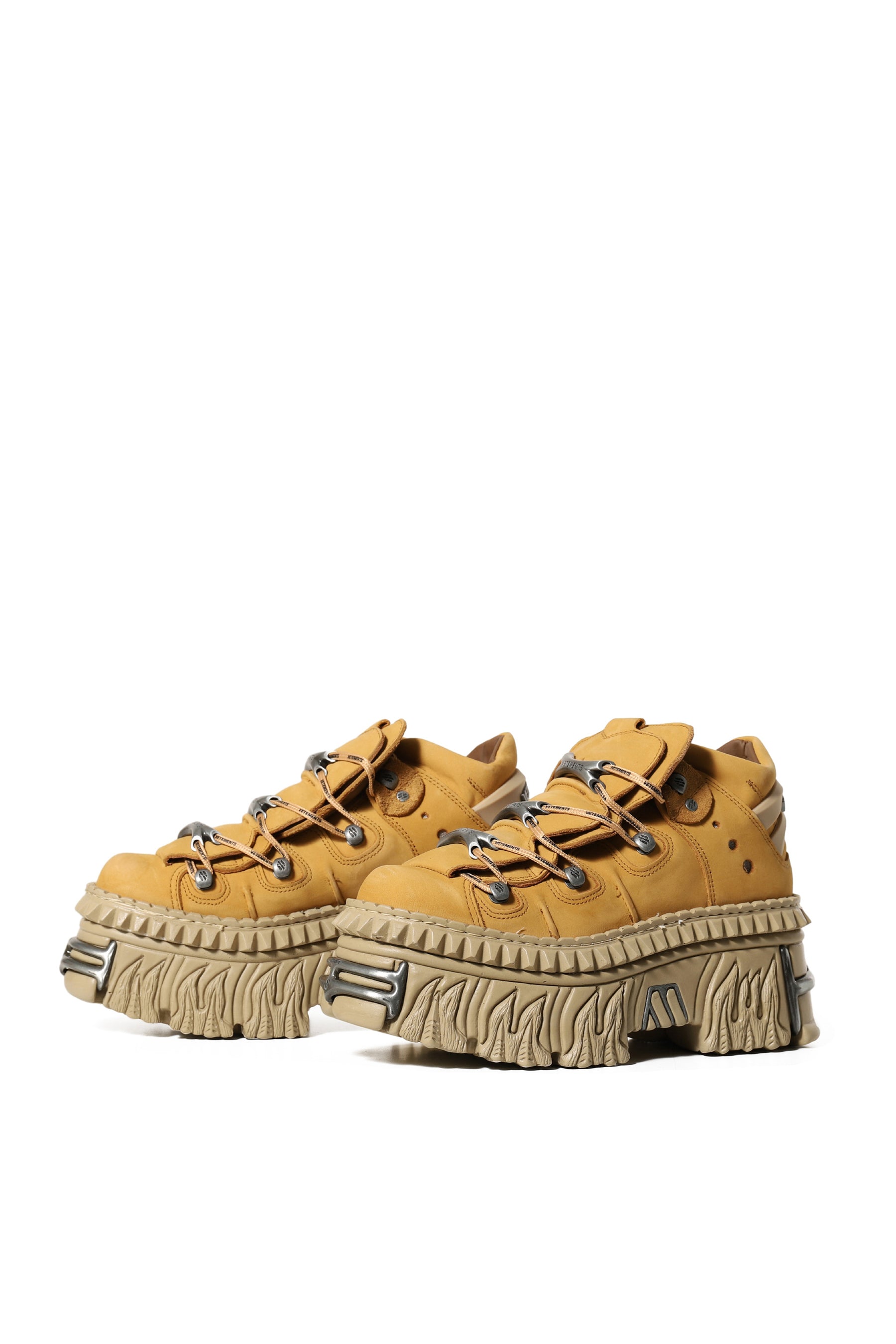 VETEMENTSXNEWROCK PLATFORM SNEAKERS / CAMEL