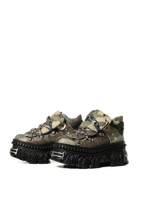 VETEMENTSXNEWROCK PLATFORM SNEAKERS / CAMO