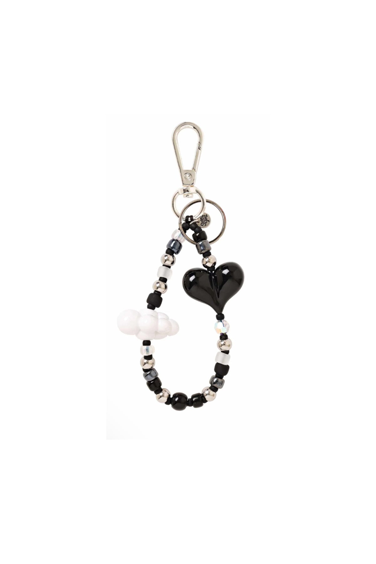 LOVE AT MIDNIGHT BEADED KEYCHAIN / BLK