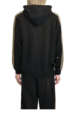 ZIPPED TRACK HOODY - COTTON JERSEY(EXCLUSIVE) / BLK