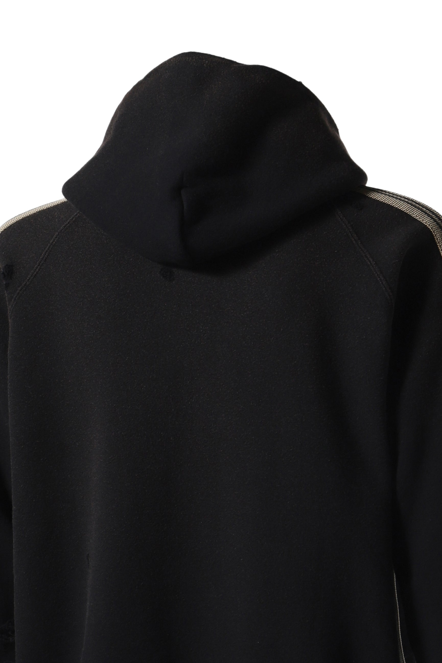 ZIPPED TRACK HOODY - COTTON JERSEY(EXCLUSIVE) / BLK