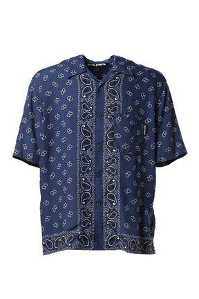 PAISLEY BOWLING SHIRT / NVY BLU NVY