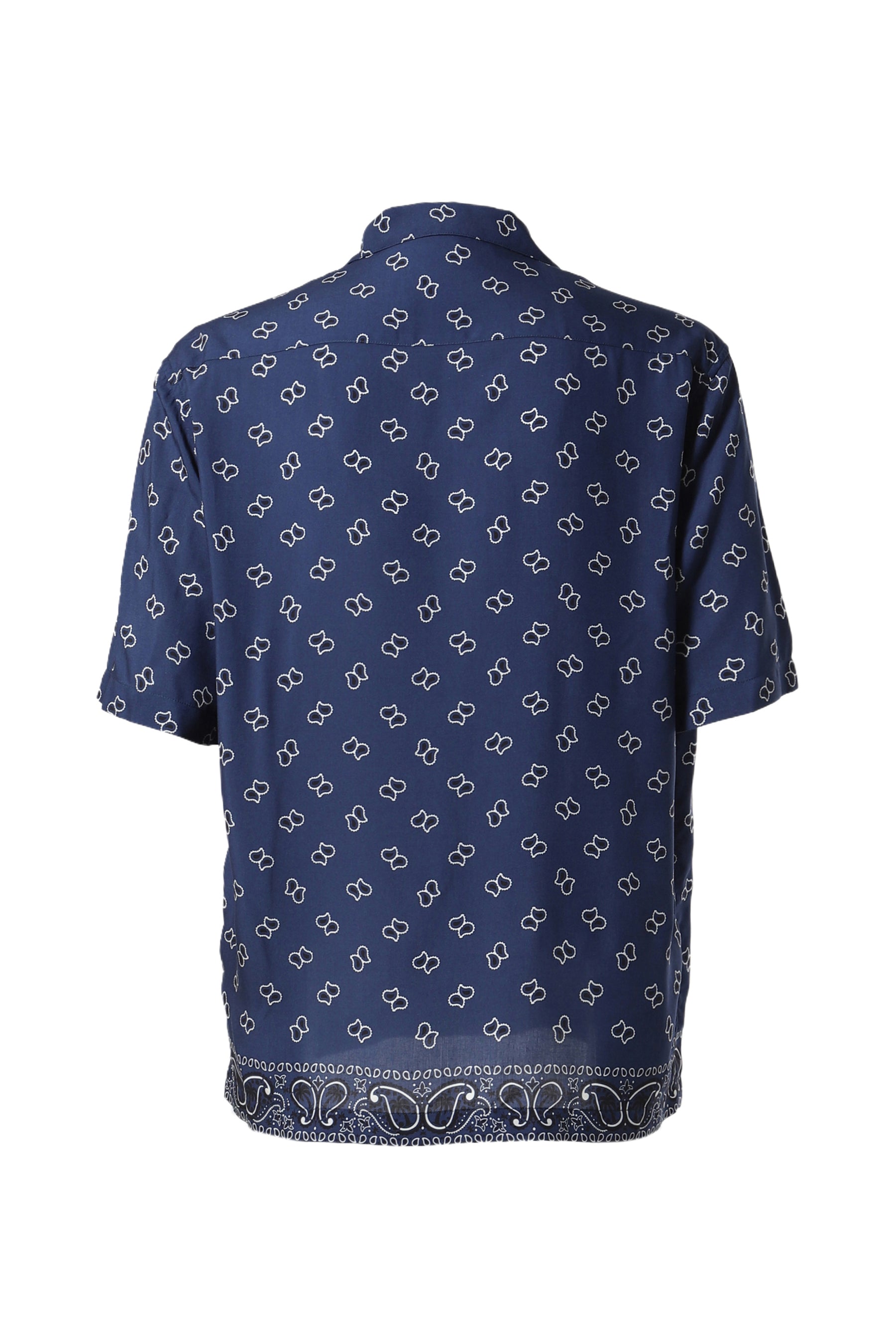 PAISLEY BOWLING SHIRT / NVY BLU NVY