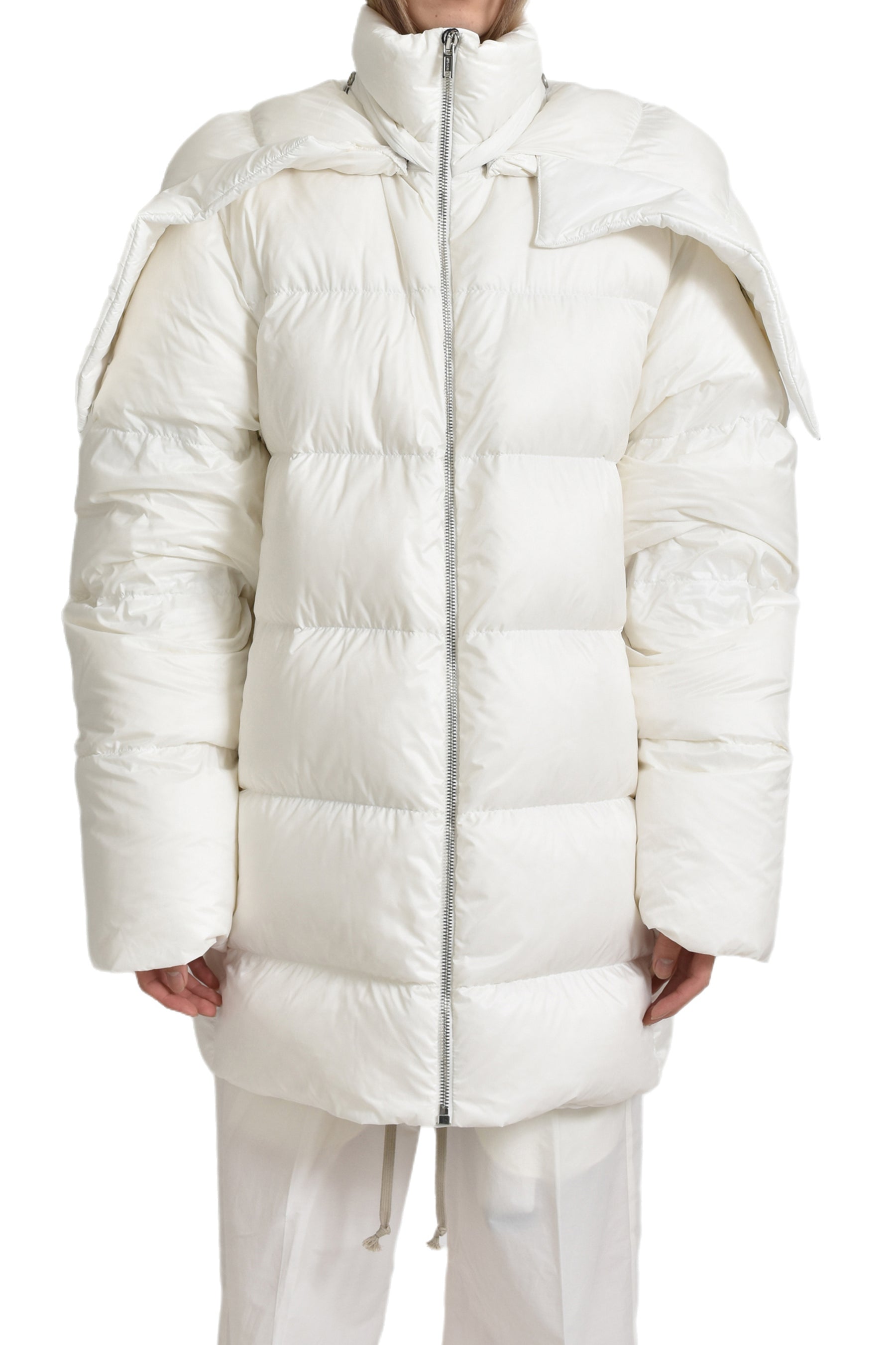 HOODED CYCLOPIC COAT / MILK