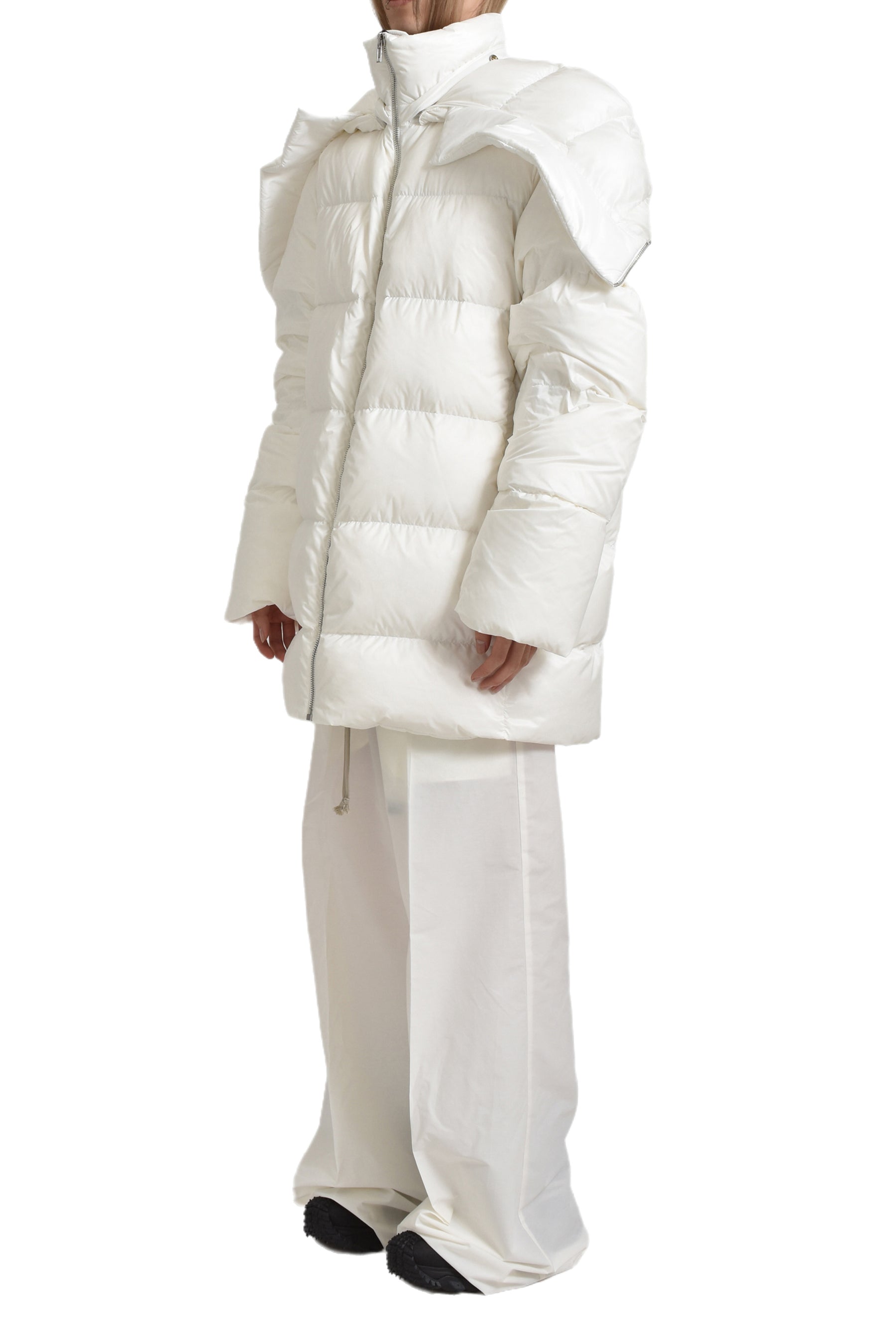 HOODED CYCLOPIC COAT / MILK