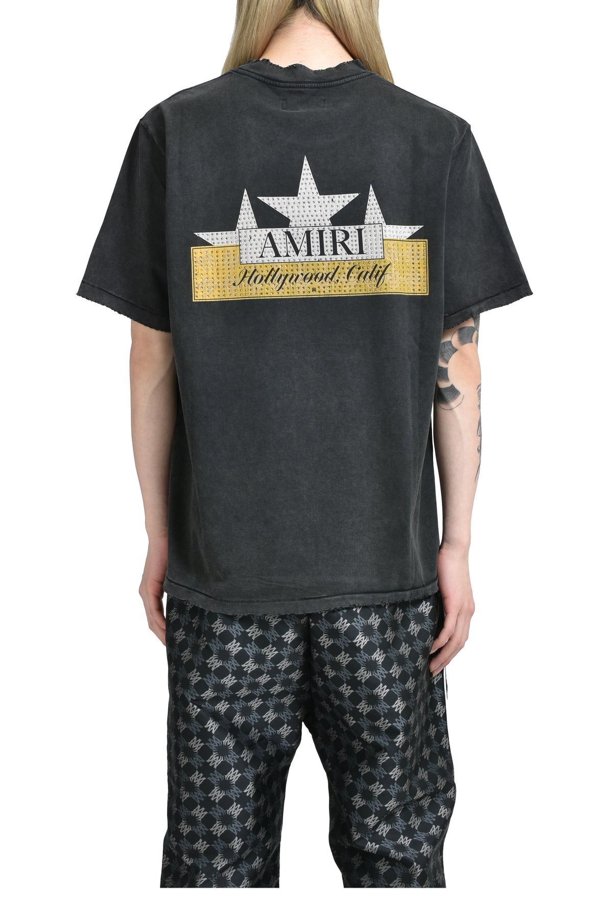 VINTAGE AMIRI CRYSTAL STAR TEE / BLK