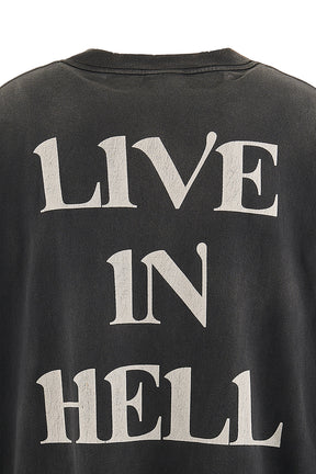 LS TEE/LIVE IN HELL / BLK